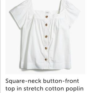 Square neck cotton blouse